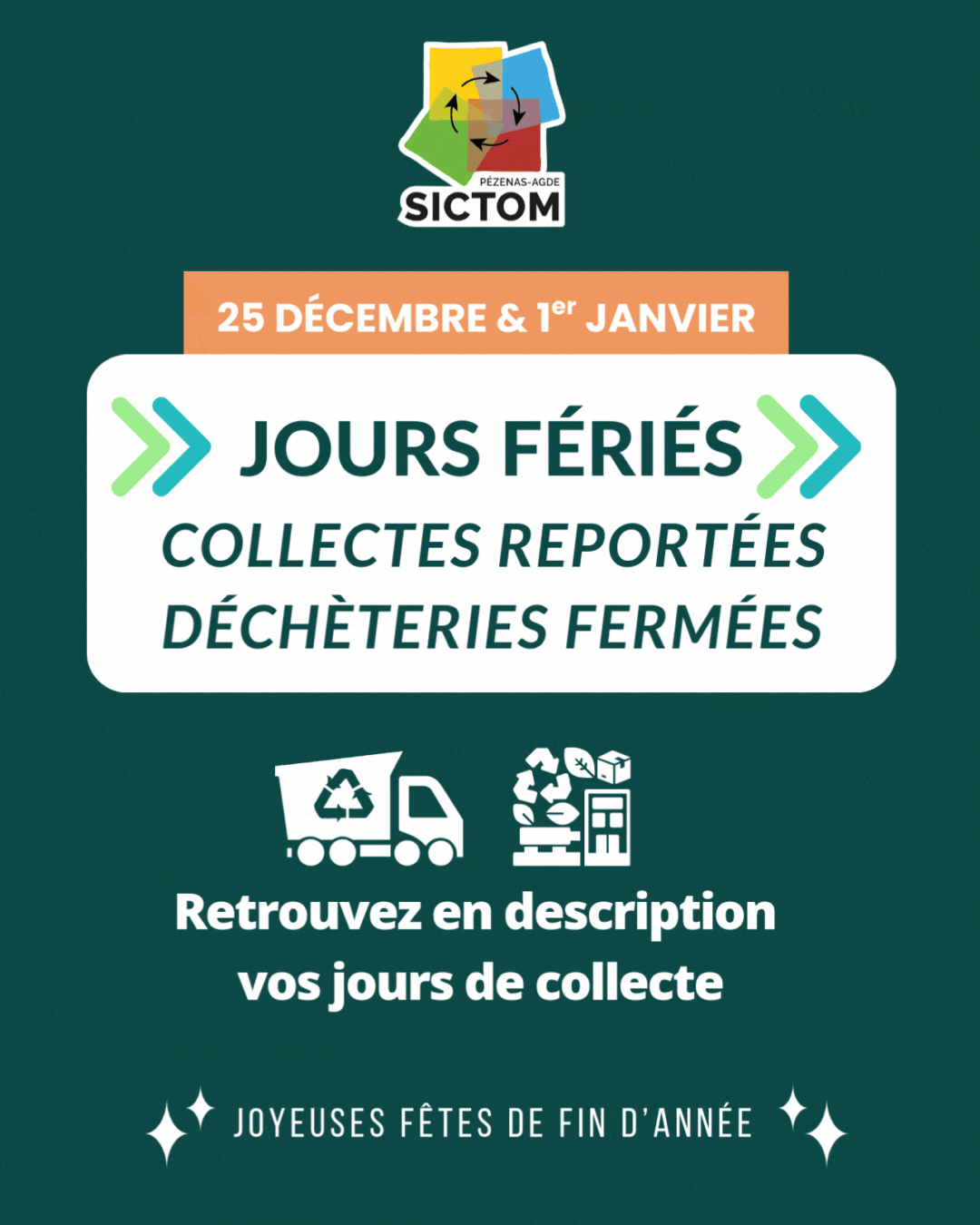 SICTOM - Déchèterie et collecte jours fériés