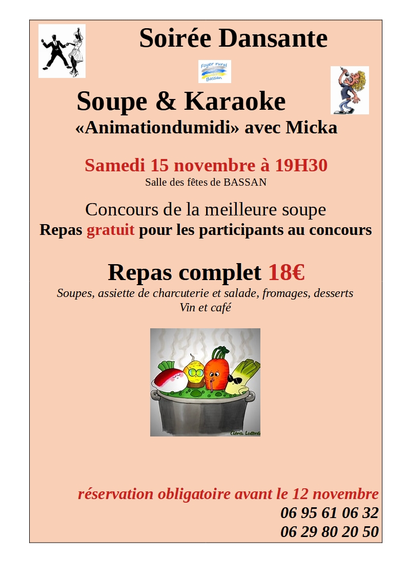 Soirée dansante soupe & karaoké