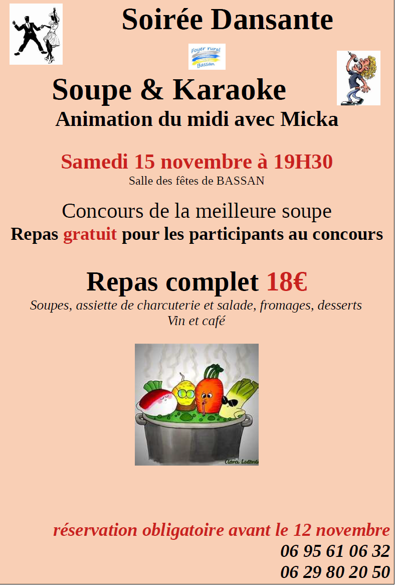 Soirée dansante soupe & karaoké